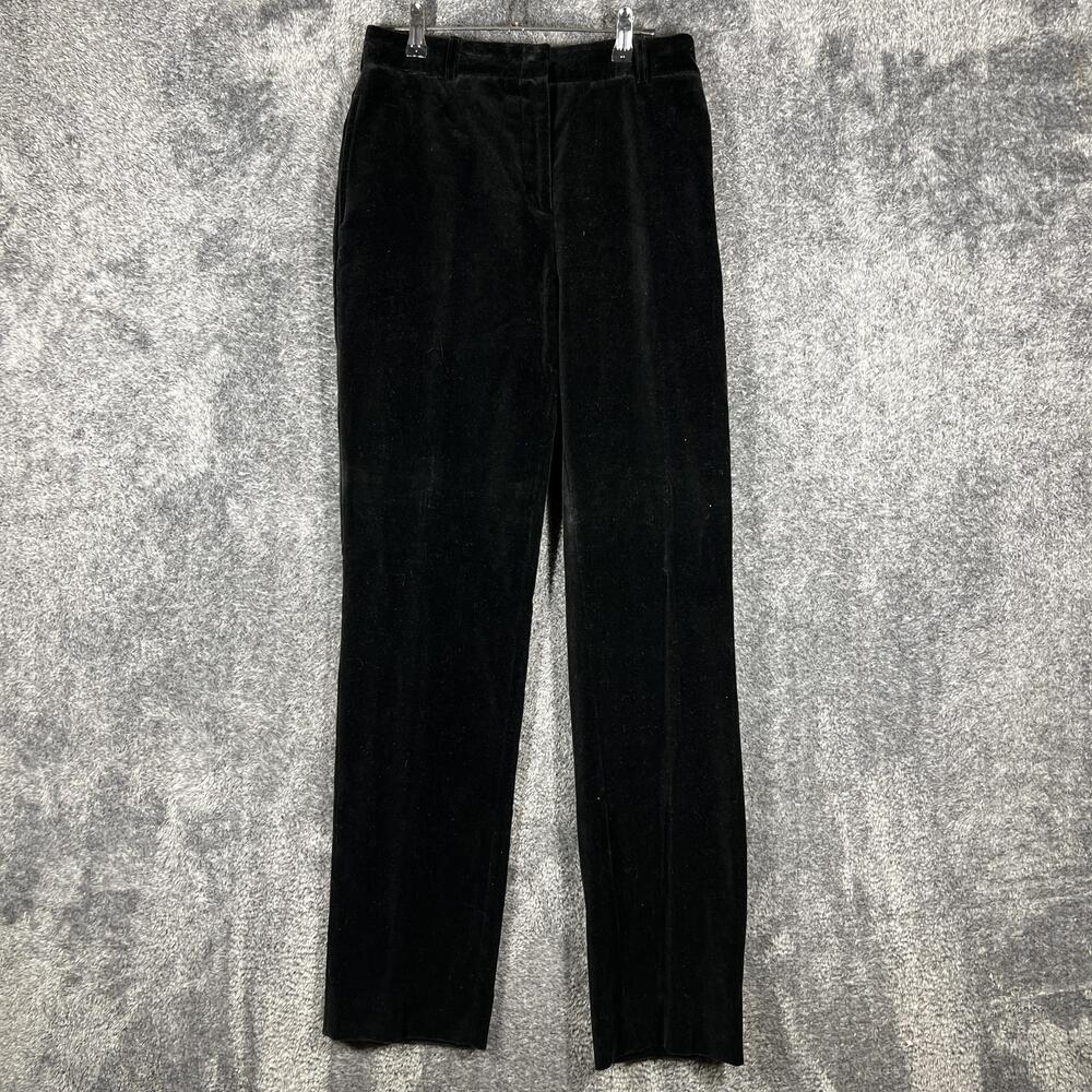 Cheap And Chic By Moschino Pants Womens 10 Black Velour Slim Lined 30 Inseam